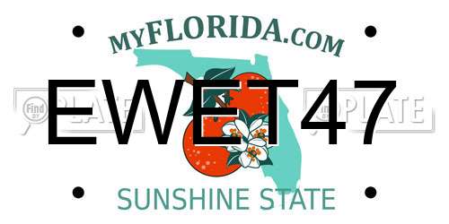 EWET47 Florida License Plate