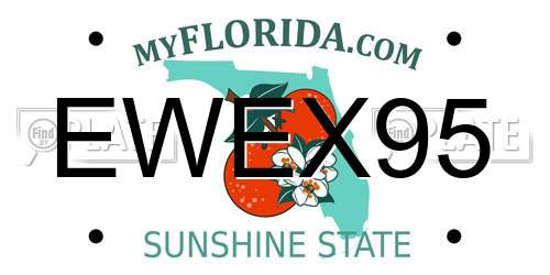 EWEX95 Florida License Plate