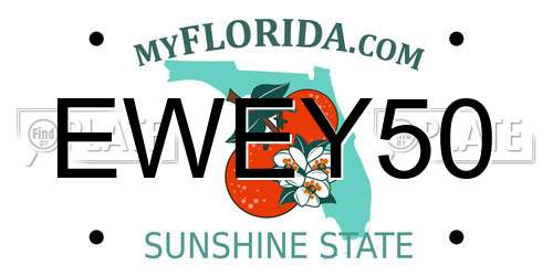 EWEY50 Florida License Plate