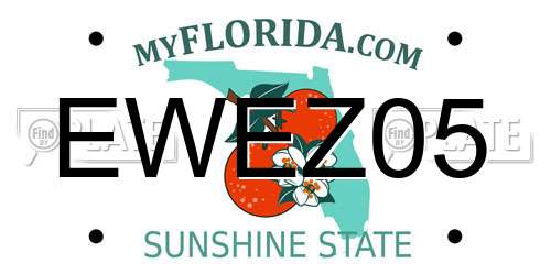EWEZ05 Florida License Plate