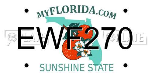 EWF270 Florida License Plate