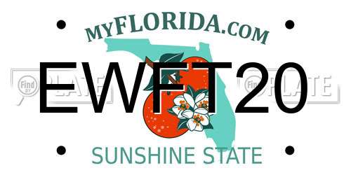 EWFT20 Florida License Plate