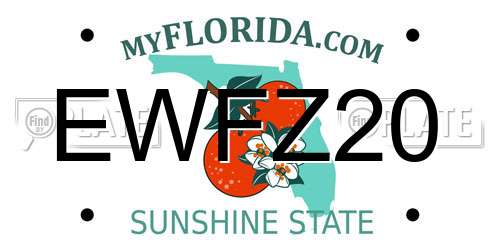 EWFZ20 Florida License Plate