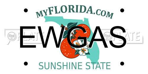 EWGAS Florida License Plate