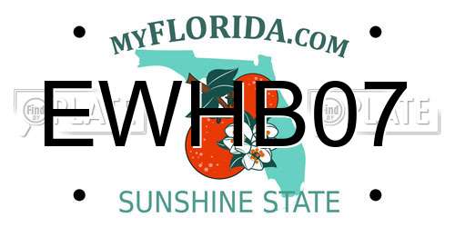 EWHB07 Florida License Plate
