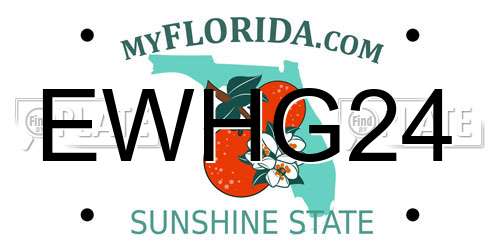 EWHG24 Florida License Plate