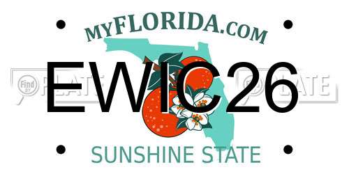 EWIC26 Florida License Plate