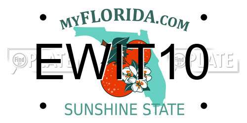 EWIT10 Florida License Plate
