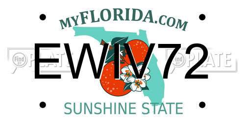 EWIV72 Florida License Plate