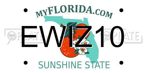 EWIZ10 Florida License Plate