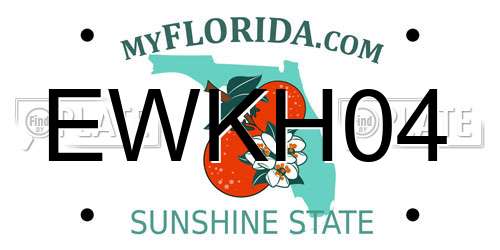 EWKH04 Florida License Plate