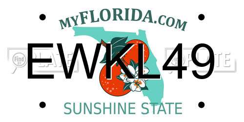 EWKL49 Florida License Plate