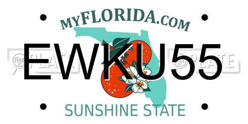 EWKU55 Florida License Plate