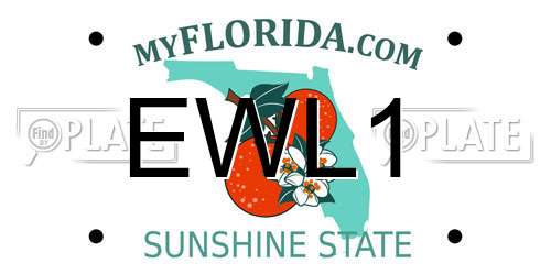 EWL1 Florida License Plate