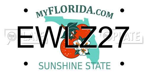 EWLZ27 Florida License Plate