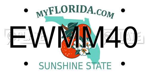 EWMM40 Florida License Plate