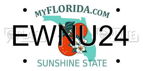 EWNU24 Florida License Plate