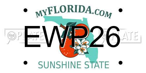 EWP26 Florida License Plate