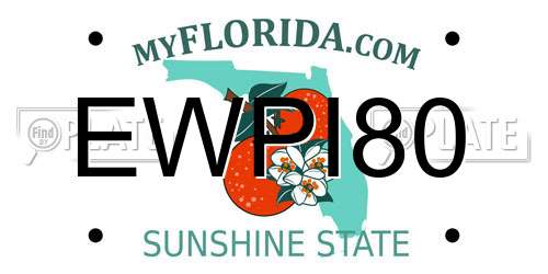 EWPI80 Florida License Plate