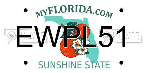 EWPL51 Florida License Plate