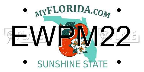 EWPM22 Florida License Plate