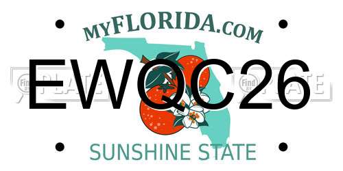 EWQC26 Florida License Plate