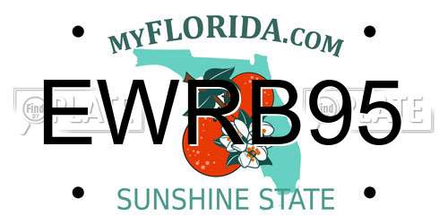EWRB95 Florida License Plate