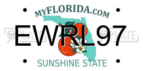 EWRL97 Florida License Plate