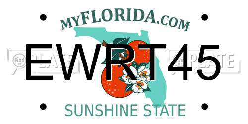 EWRT45 Florida License Plate