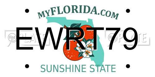EWRT79 Florida License Plate