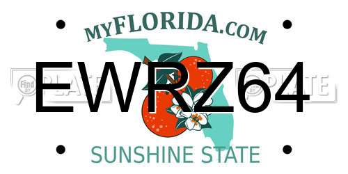 EWRZ64 Florida License Plate