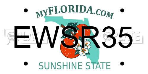 EWSR35 Florida License Plate