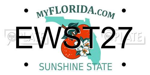 EWST27 Florida License Plate