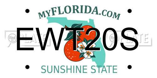 EWT20S Florida License Plate