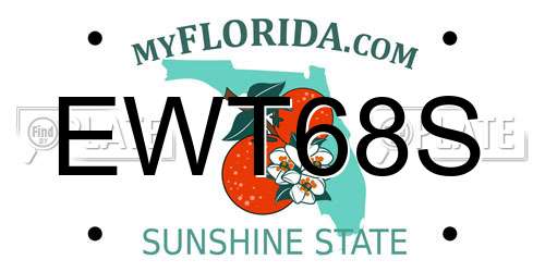 EWT68S Florida License Plate