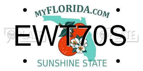 EWT70S Florida License Plate