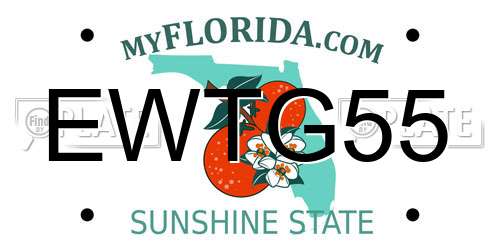 EWTG55 Florida License Plate