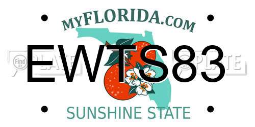 EWTS83 Florida License Plate