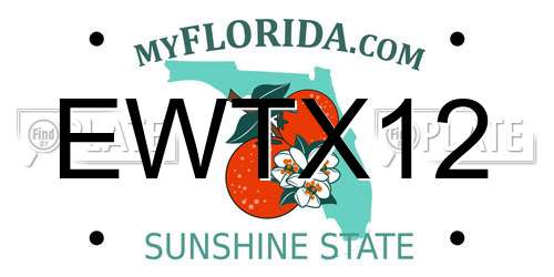 EWTX12 Florida License Plate