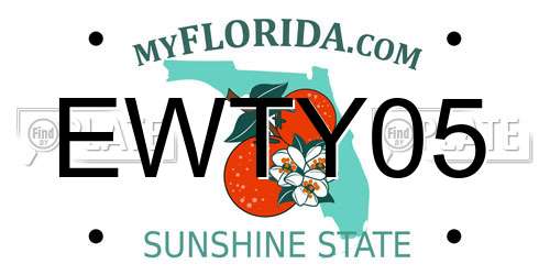 EWTY05 Florida License Plate