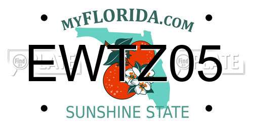 EWTZ05 Florida License Plate