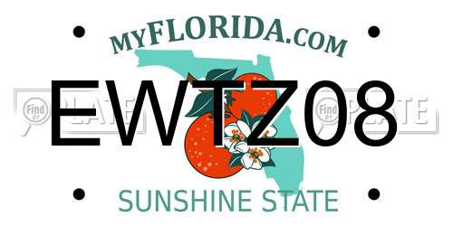 EWTZ08 Florida License Plate