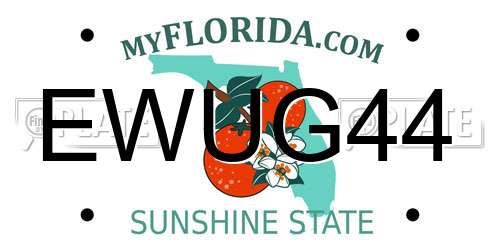 EWUG44 Florida License Plate