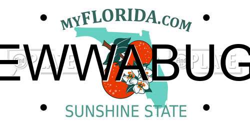 EWWABUG Florida License Plate