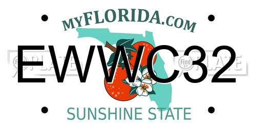 EWWC32 Florida License Plate