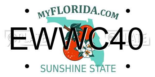 EWWC40 Florida License Plate