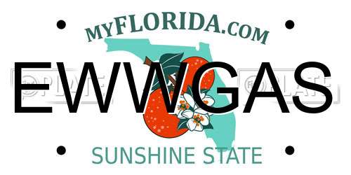 EWWGAS Florida License Plate