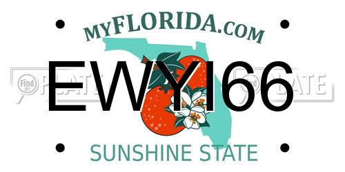 EWYI66 Florida License Plate