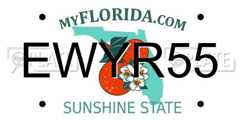EWYR55 Florida License Plate