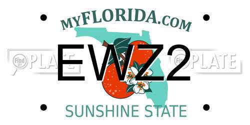 EWZ2 Florida License Plate
